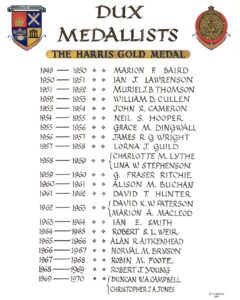 1949-1970 Dux Medallists